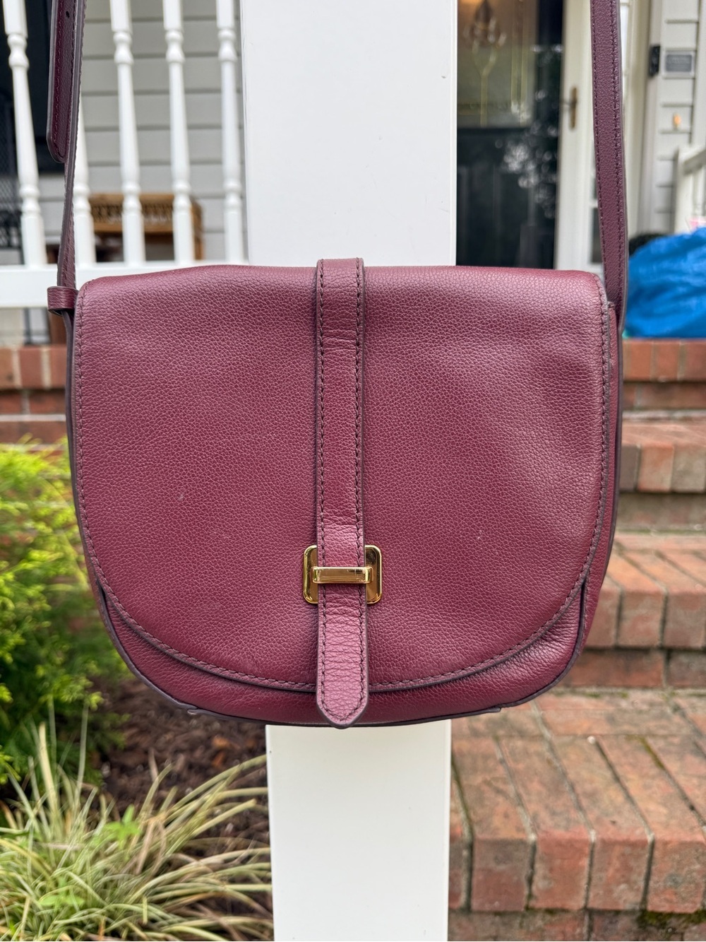Fossil Emery Crossbody Red Real Leather Handbag Purse